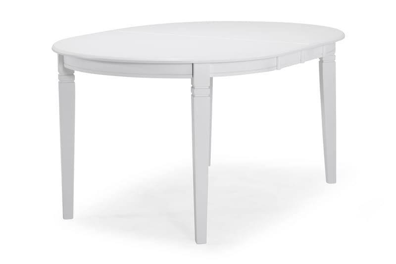 LEVIDE Förlängningsbart Matbord 150 Oval Vit - Bord - Matbord & köksbord