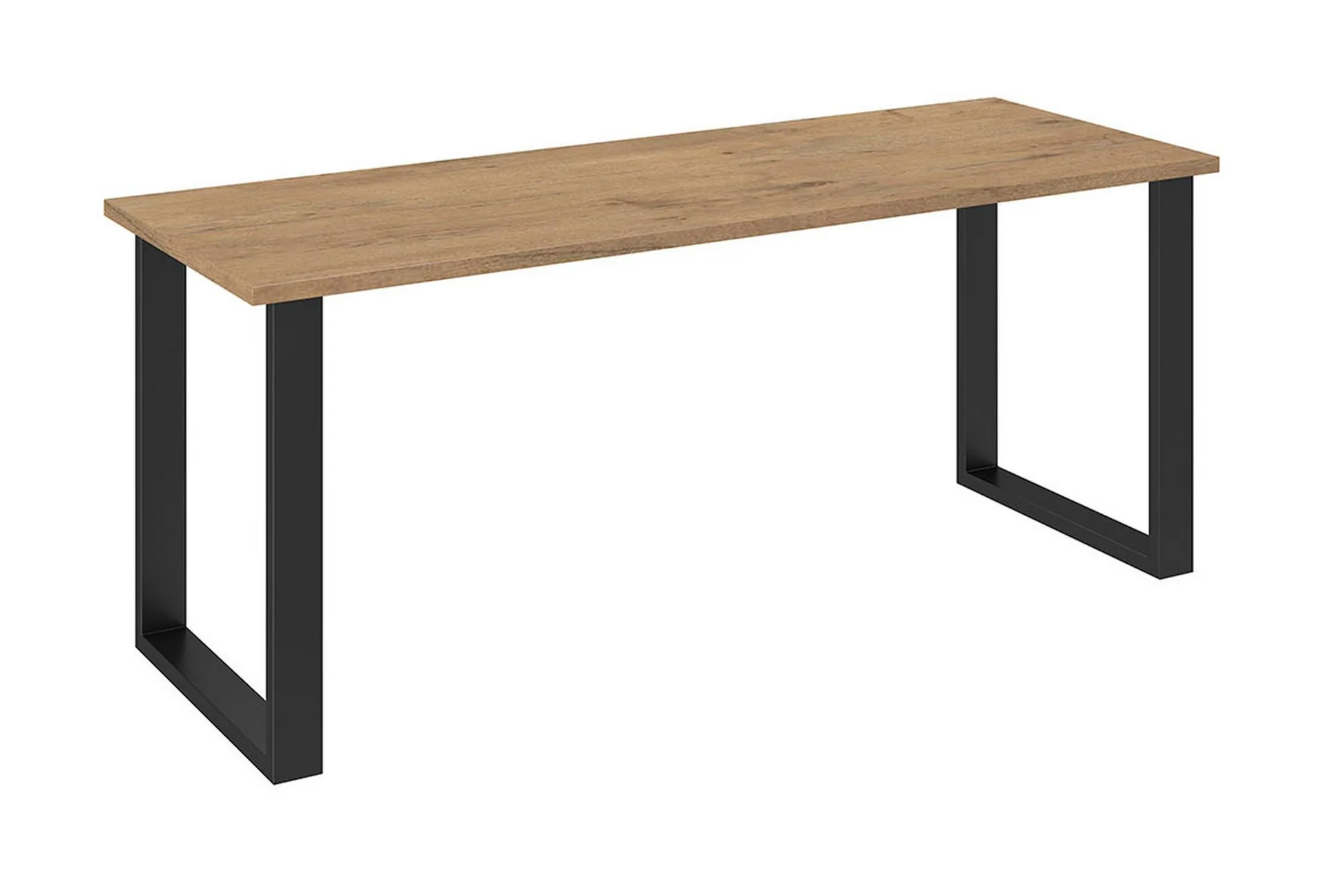 LIGURE Matbord 185 cm Natur/Svart - svart/ek