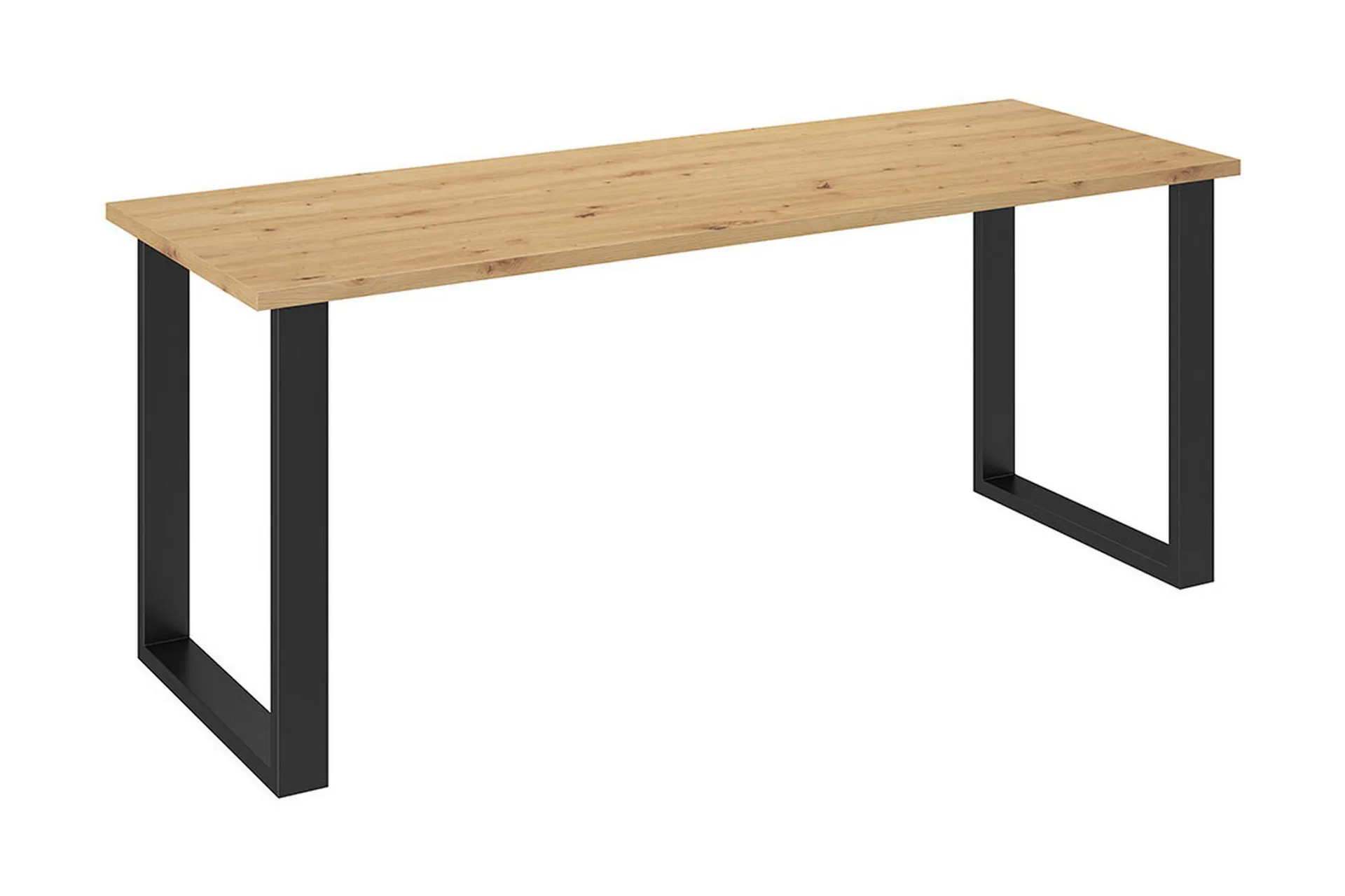 LIGURE Matbord 185 cm Natur/Svart - Teak