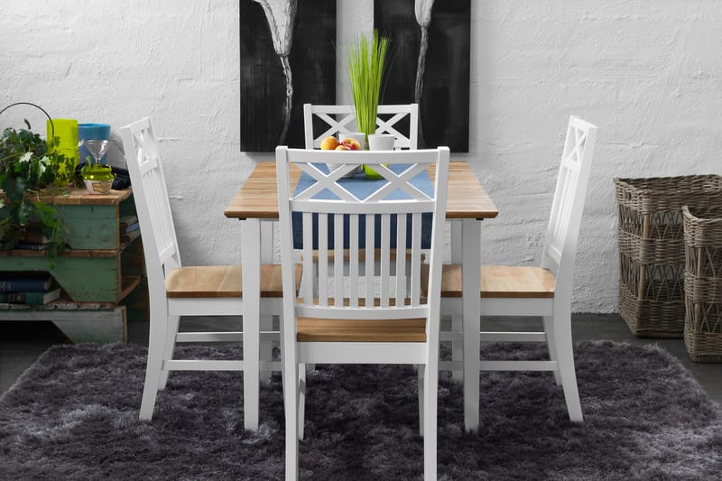 LILY Förlängningsbart Matbord 62 Vit/Trä - Möbler - Matplats - Klaffbord