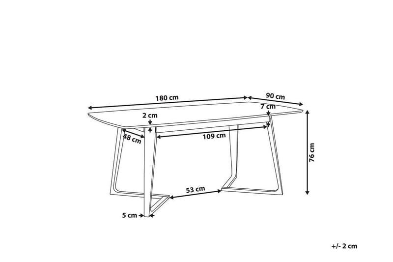 LINGA Matbord 180 cm Mörkt Trä - Möbler - Matplats - Matbord & köksbord