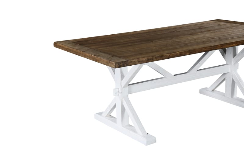 LIRE Premium Förlängningsbart Matbord 200 cm Natur/Vit - Bord - Matbord & köksbord