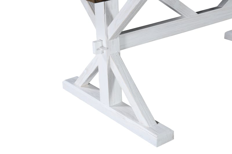 LIRE Premium Förlängningsbart Matbord 200 cm Natur/Vit - Bord - Matbord & köksbord