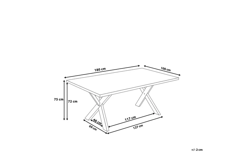 Lisala Matbord 180 cm - Vit - Möbler - Matplats - Matbord & köksbord