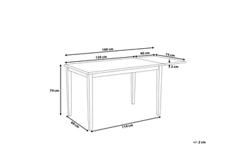 Louisiana Matbord 160 cm - Vit - Möbler - Matplats - Matbord & köksbord