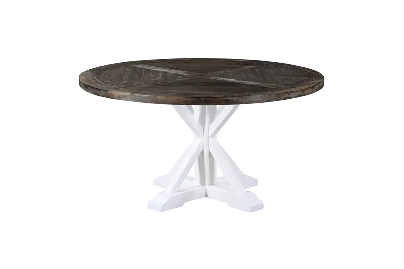 Lyon Matbord 150 cm Runt - Natur/Vit - Möbler - Matplats - Matbord & köksbord