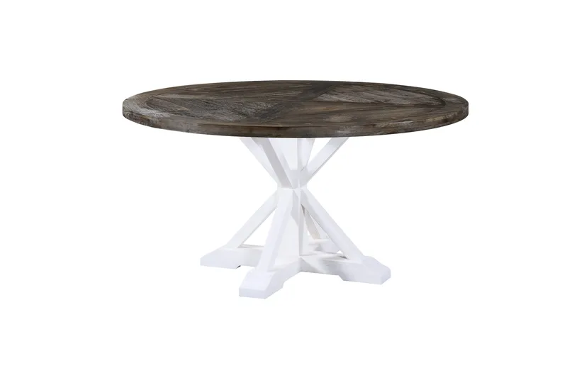 Lyon Matbord 150 cm Runt, Natur/Vit
