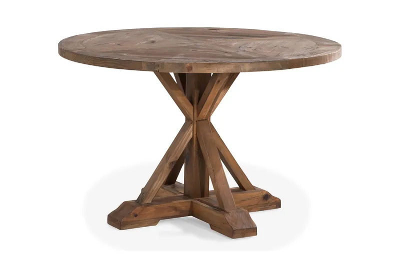 Lyon Runt Litet Matbord Vintage 120 cm - Natur / Trä / Alm - Möbler - Matplats - Matbord & köksbord