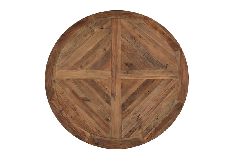 Lyon Runt Matbord 150 cm - Vintage / Natur / Vit / Trä - Möbler - Matplats - Matbord & köksbord