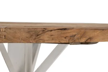 Lyon Runt Matbord 150 cm - Vintage / Natur / Vit / Trä - Möbler - Matplats - Matbord & köksbord