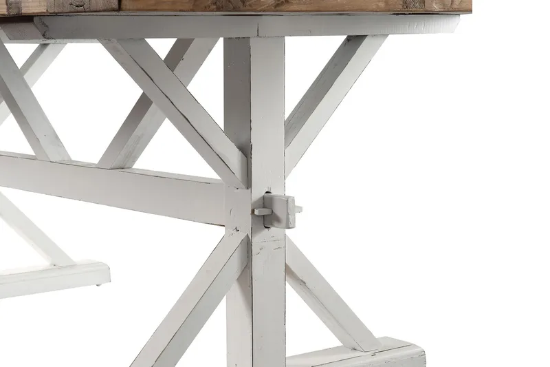 Lyon Vintage Matbord 200 cm - Natur / Vit - Möbler - Matplats - Matbord & köksbord