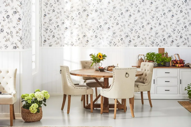 Lyon Vintage Runt Matbord 150 cm för 6 personer - Vintage / Alm / Trä - Möbler - Matplats - Matbord & köksbord