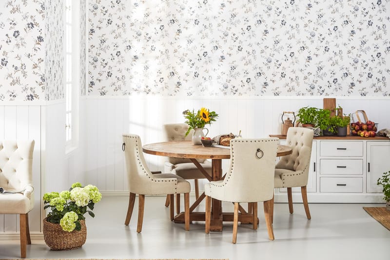 Lyon Vintage Runt Matbord 150 cm för 6 personer - Vintage / Alm / Trä - Möbler - Matplats - Matbord & köksbord