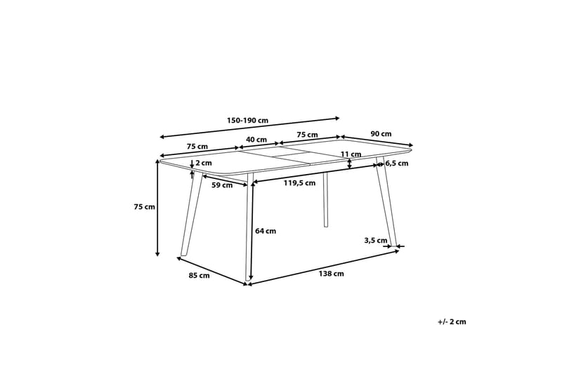 MADO| Matbord 190 cm - Möbler - Matplats - Matbord & köksbord