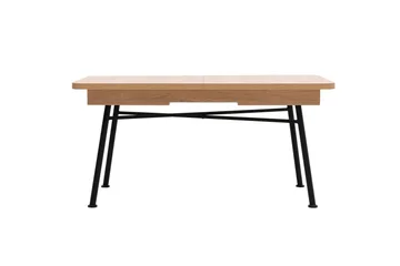 Makwana Utdragbart Rektangulärt Matbord 160 cm i Trä med Metallben - Natural - Möbler - Matplats - Matbord & köksbord