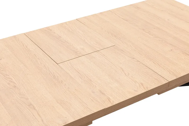 Makwana Utdragbart Rektangulärt Matbord 160 cm i Trä med Metallben - Natural - Möbler - Matplats - Matbord & köksbord