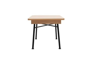 Makwana Utdragbart Rektangulärt Matbord 160 cm i Trä med Metallben - Natural - Möbler - Matplats - Matbord & köksbord