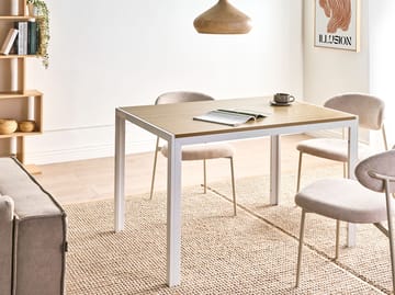 Matbord Mann 120 cm - Ljusbrun, Vit - Möbler - Matplats - Matbord & köksbord