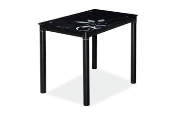 MARBA Matbord 80 cm Glas/Svart
