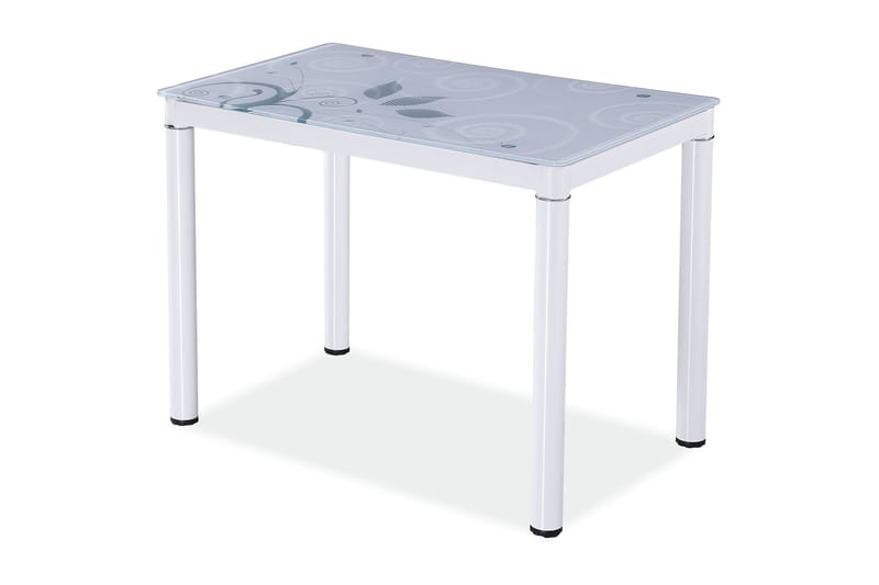 MARBA Matbord 80 cm Glas/Vit - Möbler - Matplats - Matbord & köksbord
