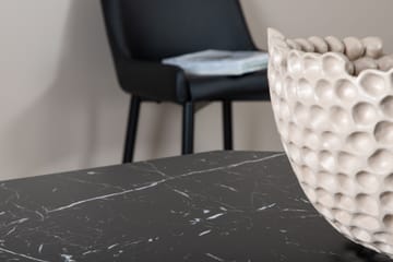 Marbs Oktagonalt Matbord 110 cm i Trä med Marmorutseende - Svart - Möbler - Matplats - Matbord & köksbord