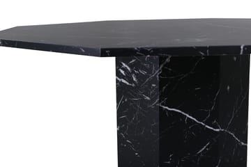 Marbs Oktagonalt Matbord 110 cm i Trä med Marmorutseende - Svart - Möbler - Matplats - Matbord & köksbord