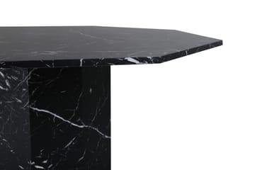 Marbs Oktagonalt Matbord 110 cm i Trä med Marmorutseende - Svart - Möbler - Matplats - Matbord & köksbord