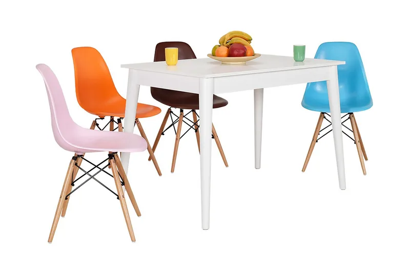 Matbord 110 cm - Vit - Möbler - Matplats - Matbord & köksbord