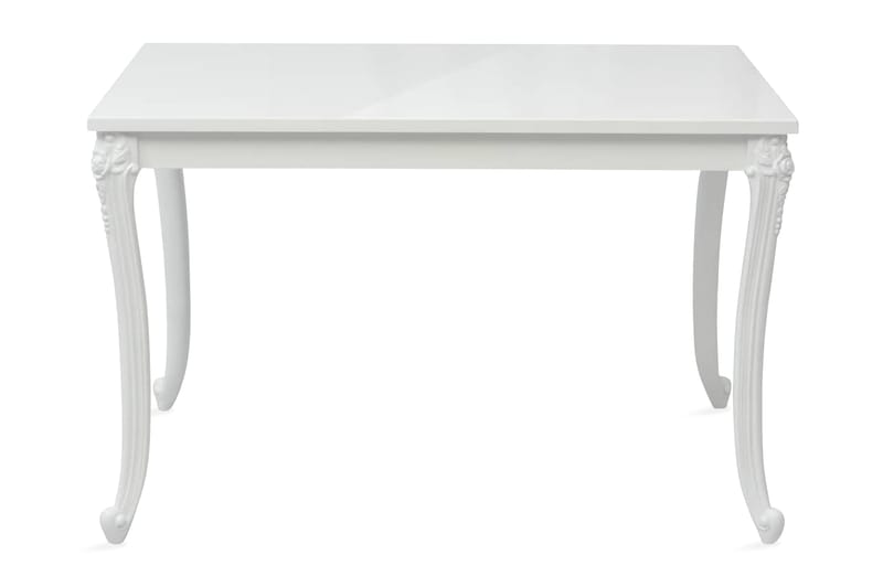 Matbord 116x66x76 cm vit högglans - Vit - Bord - Matbord & köksbord