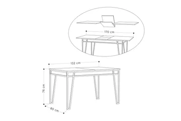 Matbord 132 cm - Natur - Möbler - Matplats - Matbord & köksbord