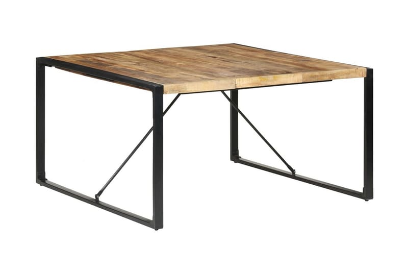 Matbord 140x140x75 cm grovt mangoträ - Brun - Möbler - Matplats - Matbord & köksbord