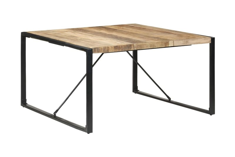 Matbord 140x140x75 cm grovt mangoträ - Brun - Möbler - Matplats - Matbord & köksbord