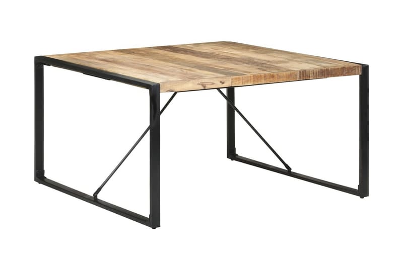 Matbord 140x140x75 cm grovt mangoträ - Brun - Möbler - Matplats - Matbord & köksbord