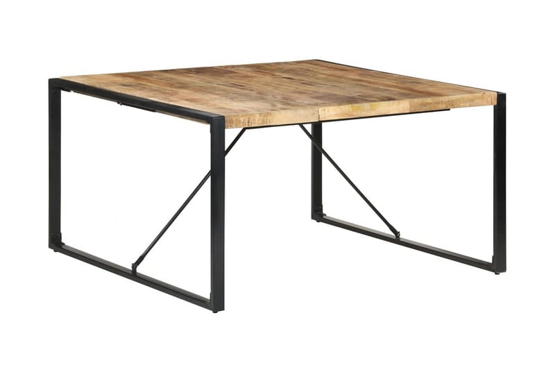 Matbord 140x140x75 cm grovt mangoträ - Brun - Möbler - Matplats - Matbord & köksbord