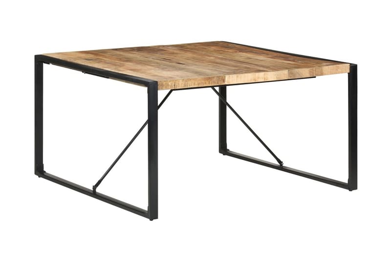 Matbord 140x140x75 cm grovt mangoträ - Brun - Möbler - Matplats - Matbord & köksbord
