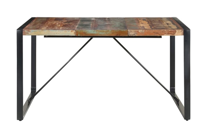 Matbord 140x140x75 cm massivt återvunnet trä - Flerfärgad - Möbler - Matplats - Matbord & köksbord