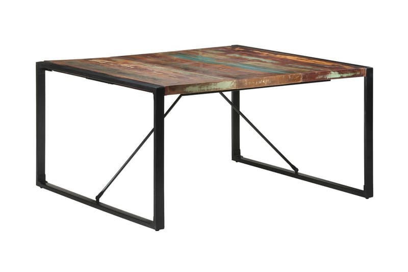 Matbord 140x140x75 cm massivt återvunnet trä - Flerfärgad - Bord - Matbord & köksbord