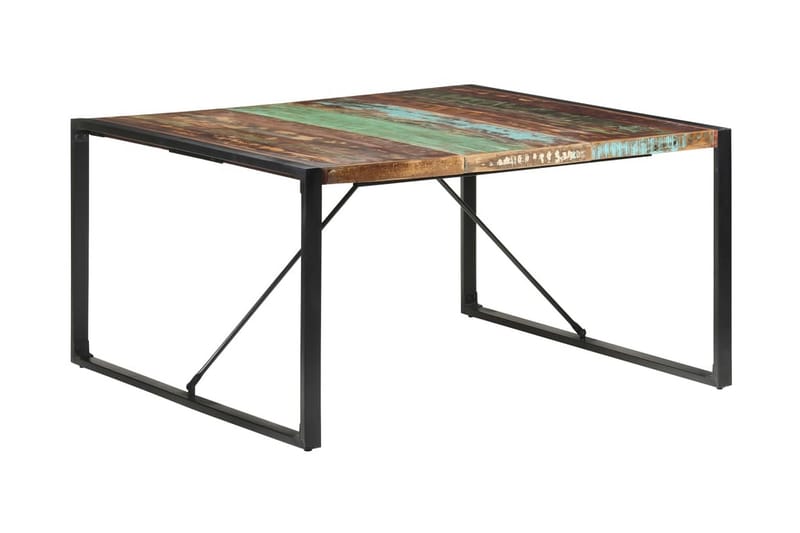 Matbord 140x140x75 cm massivt återvunnet trä - Flerfärgad - Möbler - Matplats - Matbord & köksbord