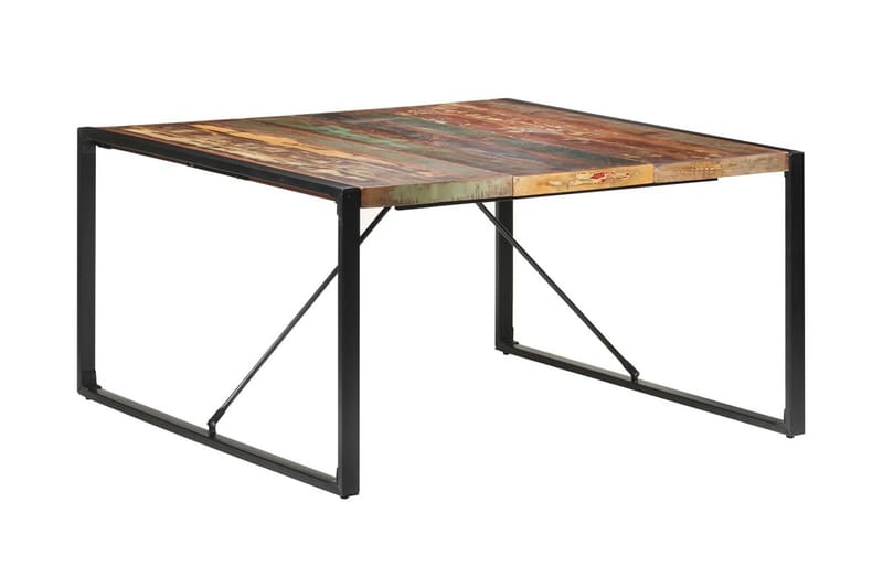 Matbord 140x140x75 cm massivt återvunnet trä - Flerfärgad - Möbler - Matplats - Matbord & köksbord