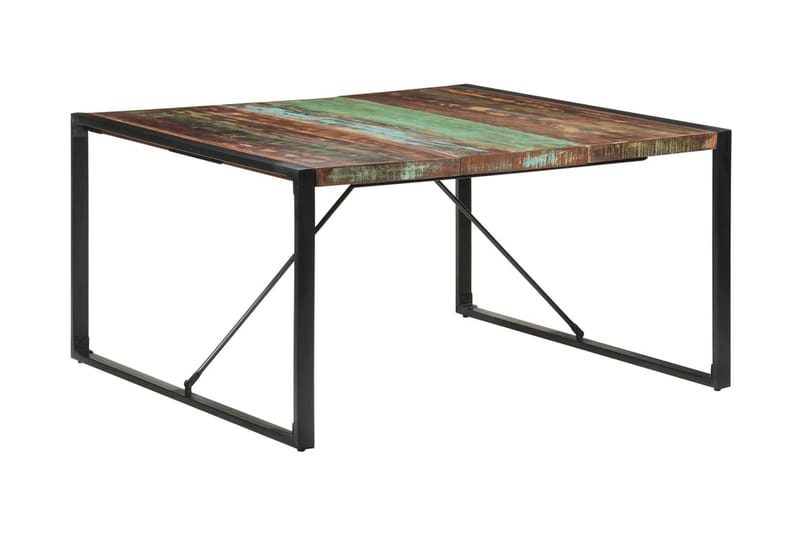 Matbord 140x140x75 cm massivt återvunnet trä - Flerfärgad - Möbler - Matplats - Matbord & köksbord