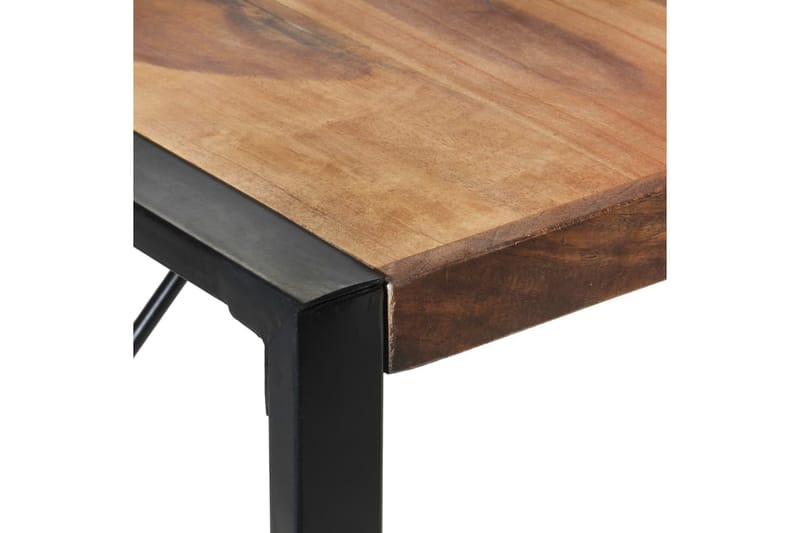 Matbord 140x140x75 cm massivt trä med sheshamfinish - Brun - Möbler - Matplats - Matbord & köksbord