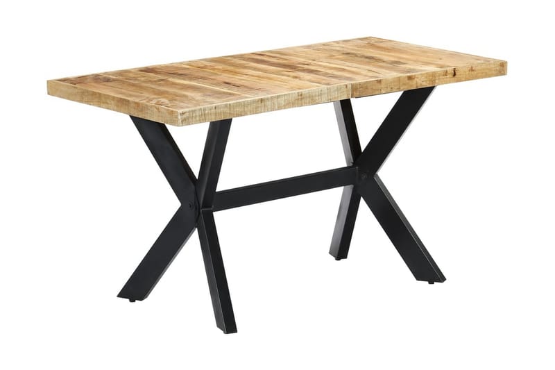 Matbord 140x70x75 cm massivt grovt mangoträ - Brun - Möbler - Matplats - Matbord & köksbord