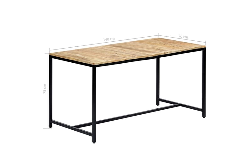 Matbord 140x70x75 cm massivt grovt mangoträ - Brun - Möbler - Matplats - Matbord & köksbord