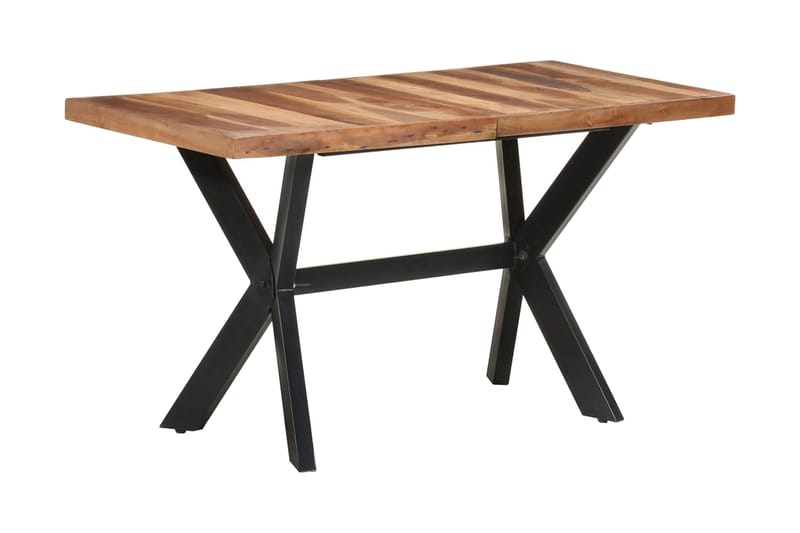 Matbord 140x70x75 cm massivt trä med sheshamfinish - Brun - Möbler - Matplats - Matbord & köksbord