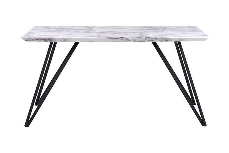 Matbord 150 x 80 cm marmor effekt/svart MOLDEN - Bord - Matbord & köksbord