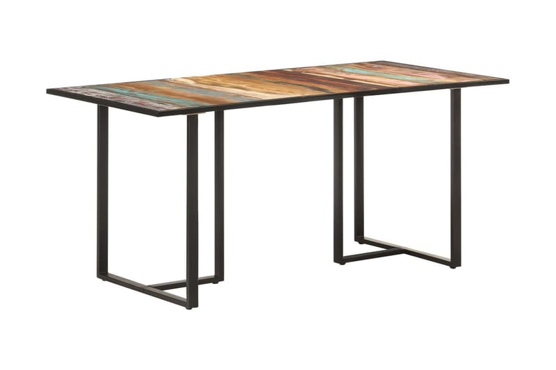 Matbord 160 cm massivt återvunnet trä - Brun - Bord - Matbord & köksbord