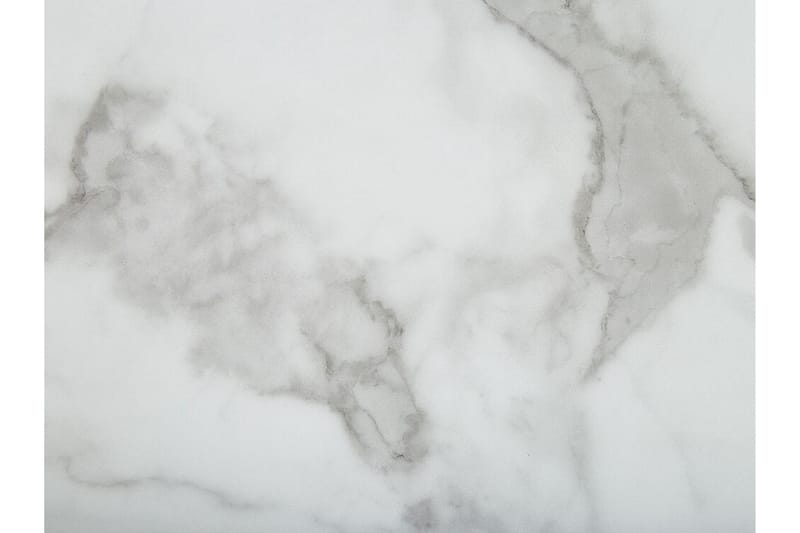 Matbord 160 x 90 cm marmor effekt/silver SABROSA - Grå - Bord - Matbord & köksbord