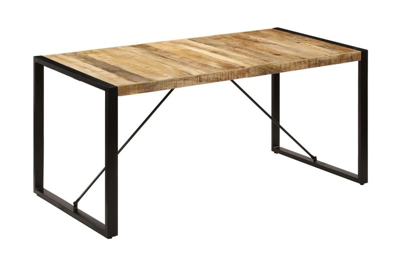 Matbord 160x80x75 cm massivt mangoträ - Brun - Bord - Matbord & köksbord