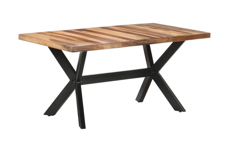 Matbord 160x80x75 cm massivt trä med sheshamfinish - Brun - Möbler - Matplats - Matbord & köksbord