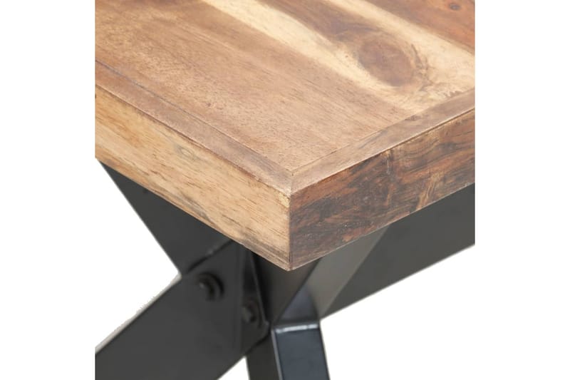 Matbord 160x80x75 cm massivt trä med sheshamfinish - Brun - Bord - Matbord & köksbord